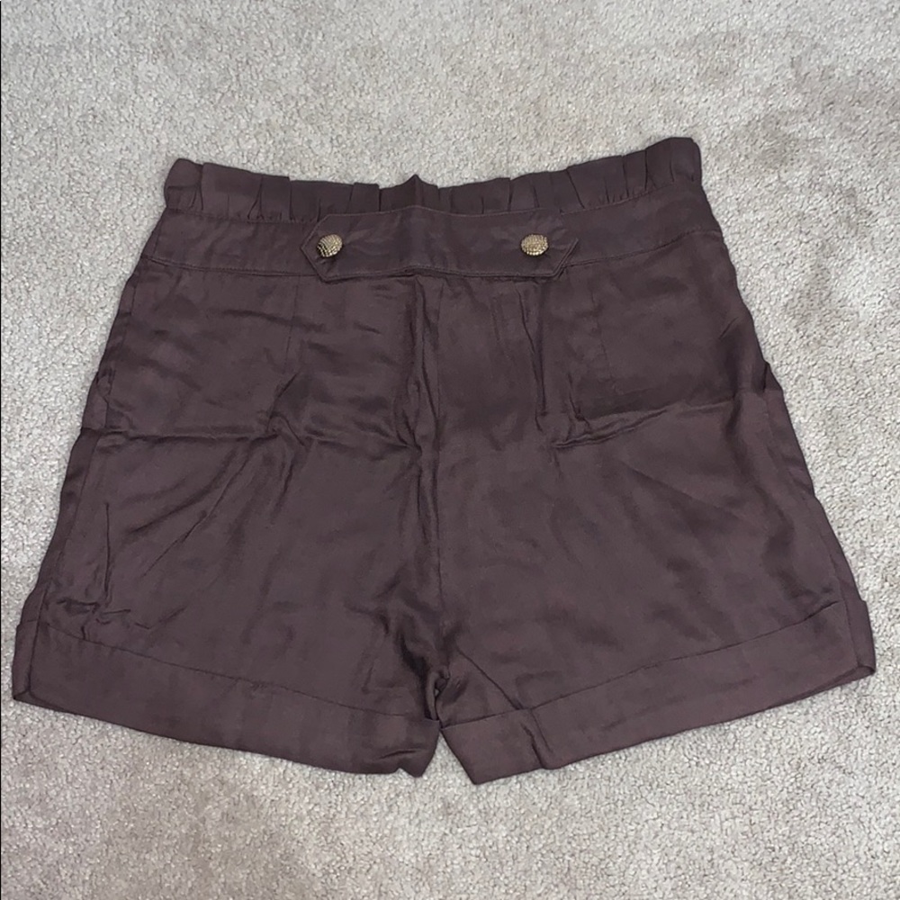 Brown high waisted shorts